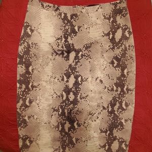 Snake Skin Print Skirt from The Limited